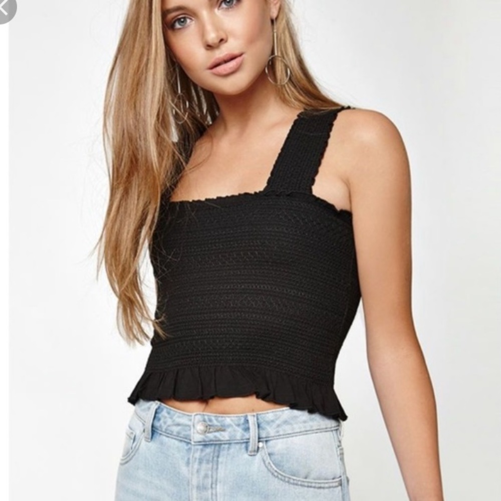 Red Pacsun smocked tank